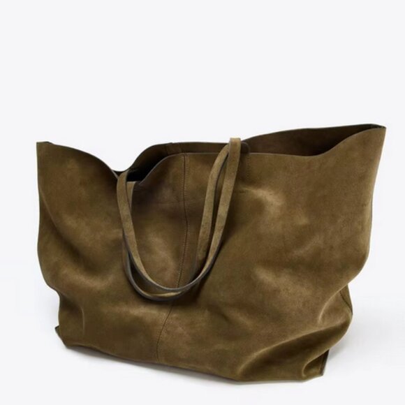 New Trending Large Faux Suede Tote Bag - Picture 13 of 13